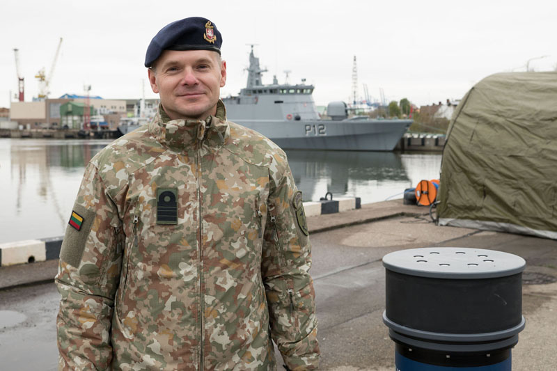NAUJA. Uosto ir priekrantės gynybos tarnybos vadas komandoras Mindaugas Andrulis.