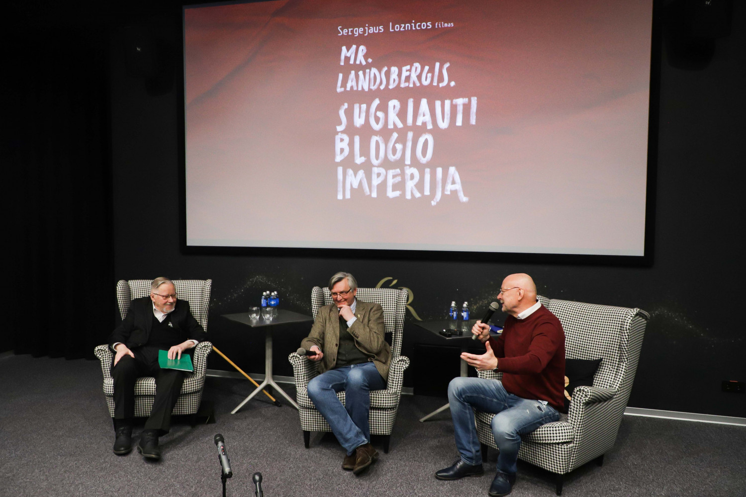 Dokumentinio filmo „Mr. Landsbergis. Sugriauti blogio imperiją" spaudos konferencija. Dainiaus Labučio (ELTA) nuotr.