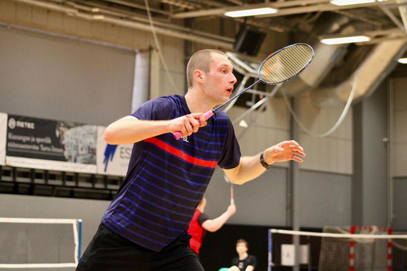 SIDABRINIS VYRUKAS. KU badmintonininkas Jonas Petkus pelnė du sidabro medalius.