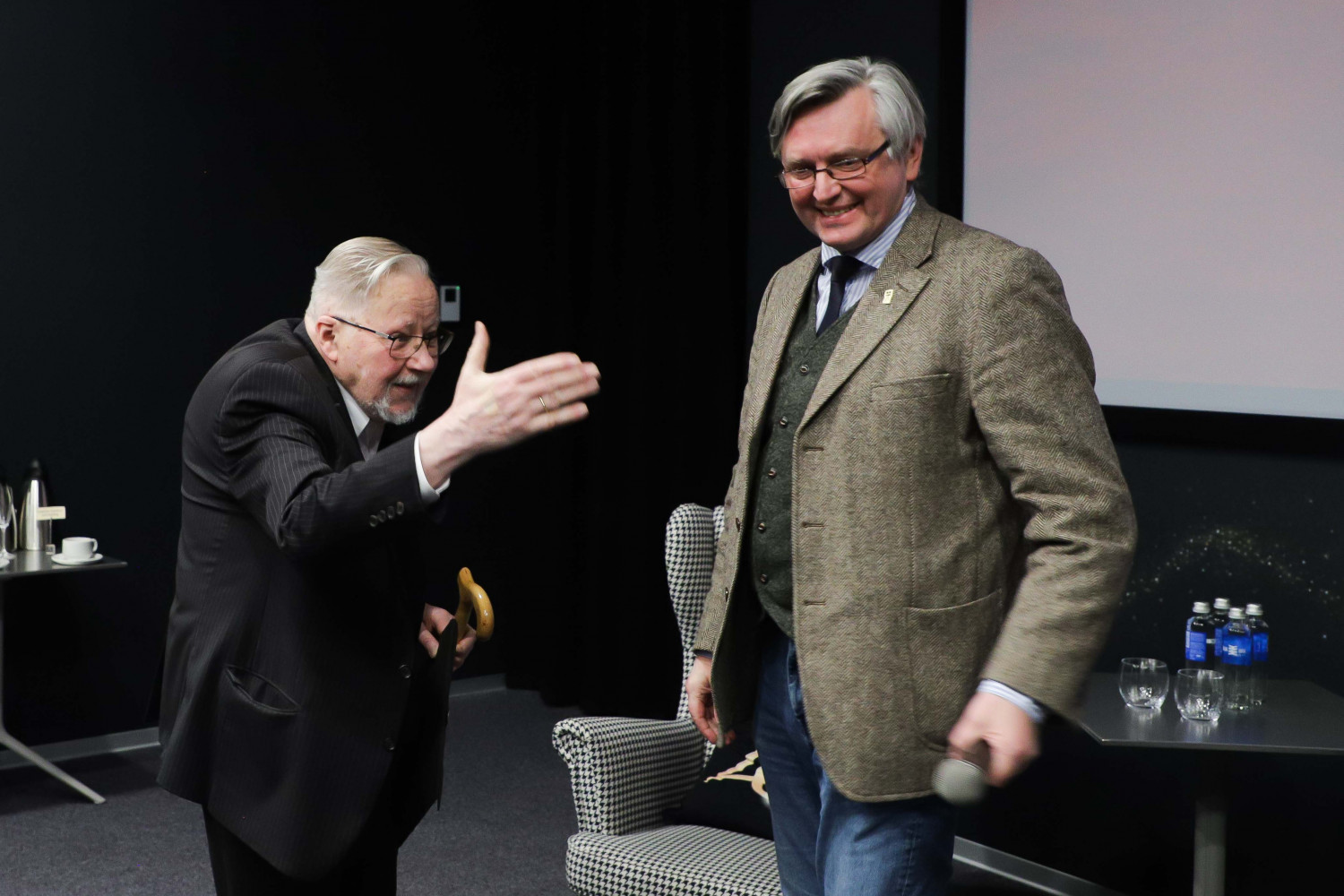 Dokumentinio filmo „Mr. Landsbergis. Sugriauti blogio imperiją" spaudos konferencija. Dainiaus Labučio (ELTA) nuotr.