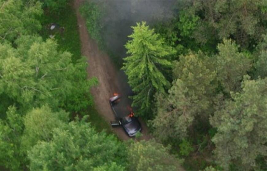 Persekiojami kontrabandininkai padegė mašiną