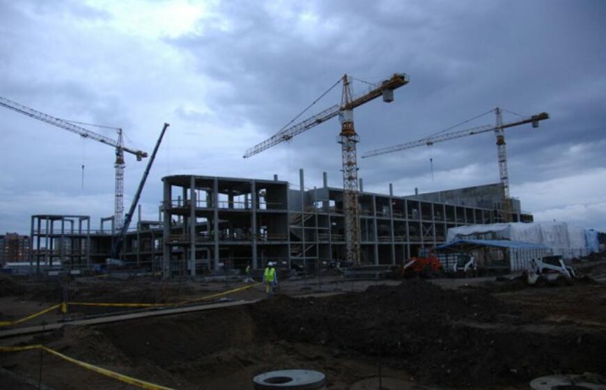 FIBA Europe generalinis sekretorius Naras Zanolinas apžiūrėjo statomą Klaipėdos areną