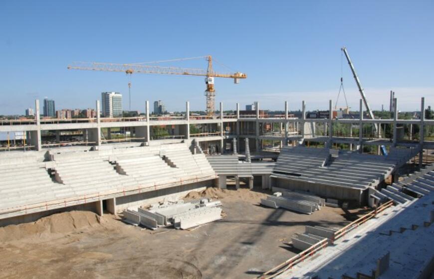 Naujausi vaizdai iš Klaipėdos arenos statybvietės