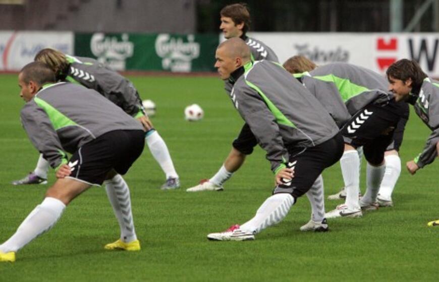 Lietuvos ir Škotijos futbolo rinktinės ruošiasi tarpusavio kovai