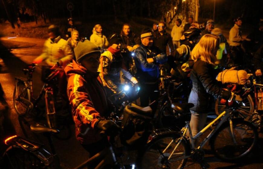 Klaipėdoje surengtas naktinis dviračių žygis