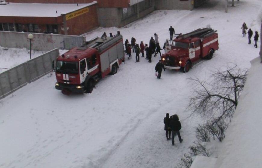 Gaisras apleistame pastate I. Simonaitytės gatvėje