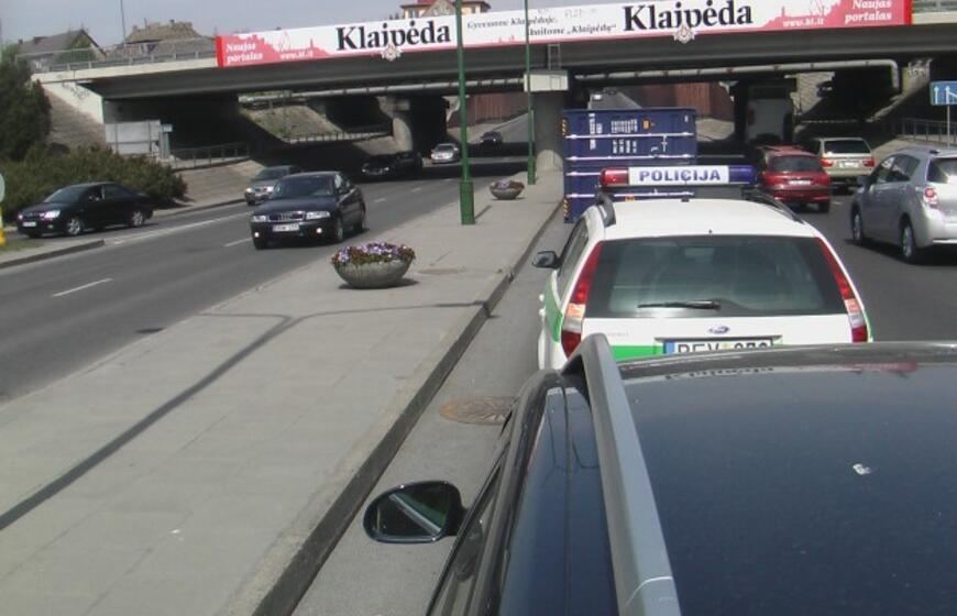 Herkaus Manto gatvėje - nuvirtęs konteineris