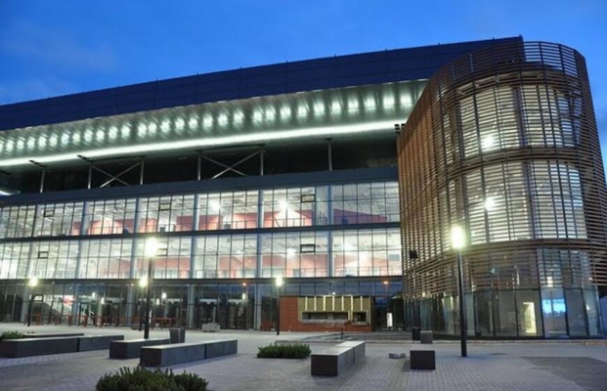 Išbandytas Švyturio arenos apšvietimas