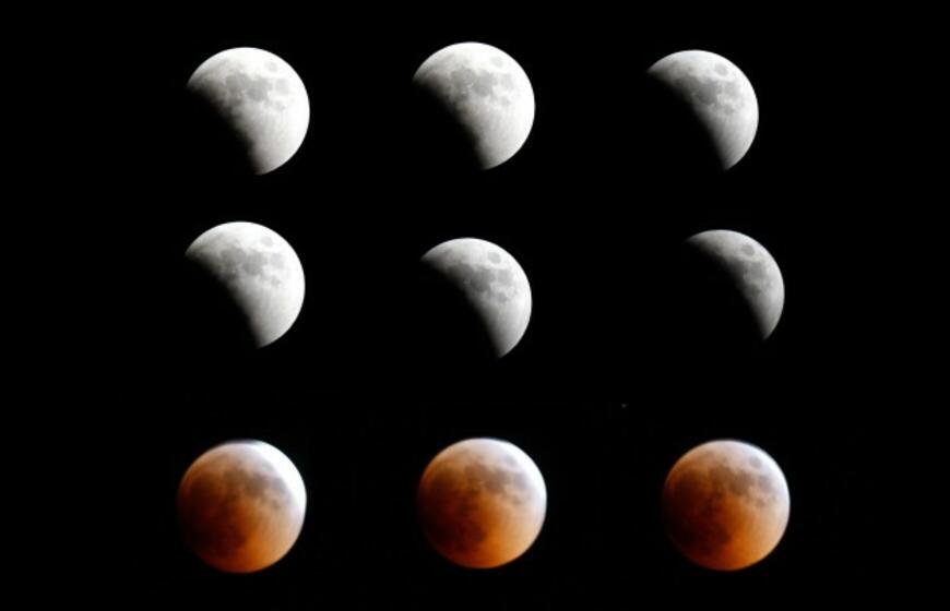 Praėjusią naktį Mėnulis nusidažė raudonai