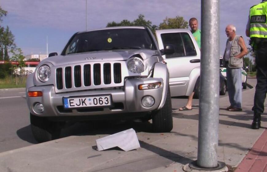 Avarija Kretingos ir Klaipėdos gatvių sankryžoje