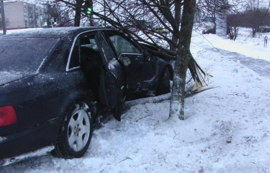 Neblaivaus vairuotojo "Audi" keitė gatvių apšvietimą