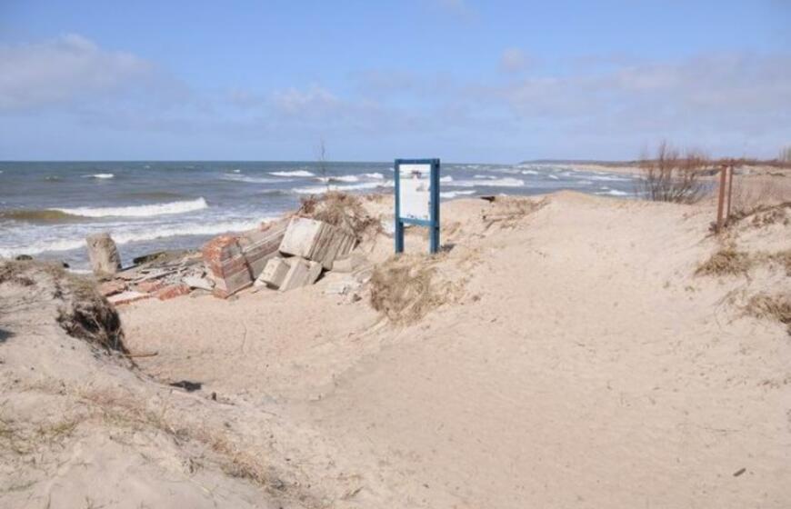 Audrų nuniokoti Klaipėdos paplūdimiai