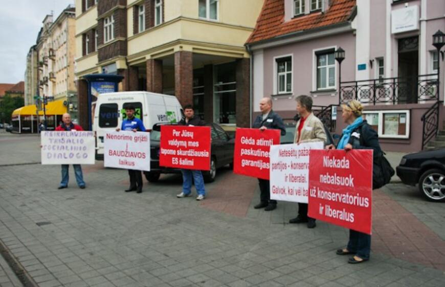 Dėl darbo kodekso - protestas gatvėse