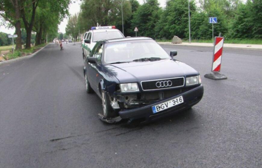 Į gatvę išbėgęs aviganis pakliuvo po ratais