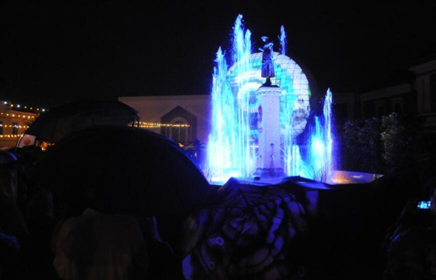 Jūros šventė. Fejerverkai. Teatro aikštė.