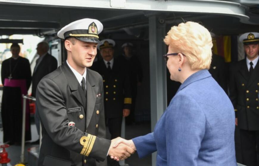 Prezidentė pagerbė žuvusiuosius jūroje