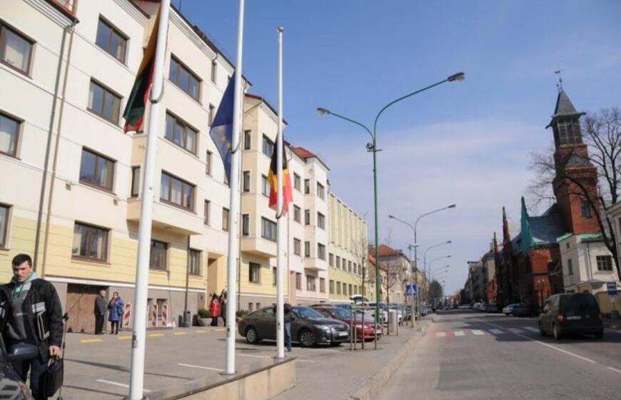 Tylos minutė prie Klaipėdos savivaldybės