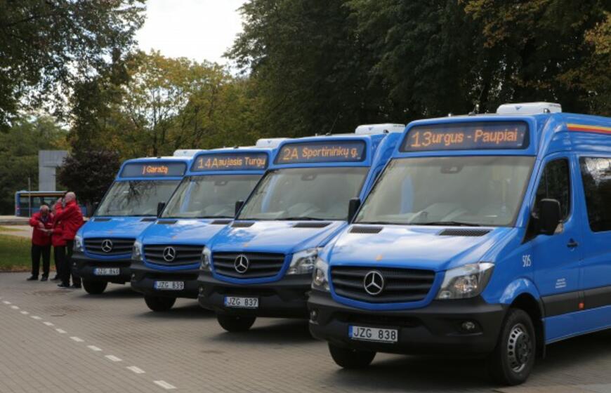 Naujųjų mėlynųjų mažųjų autobusų pristatymas