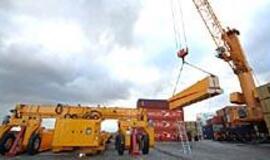 Konteinerius kraus modernūs kranai 