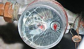 Suskilęs vandens skaitiklis...