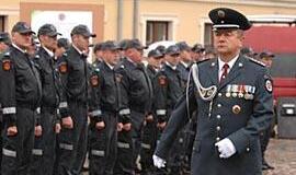 Policininkų šventę "pakrikštijo" lietus