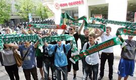 Kaune protestavo "Žalgirio" komandos gerbėjai