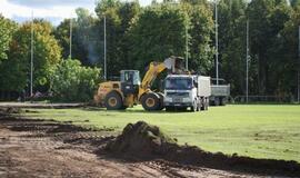 Gargždų "Bangos" stadiono remonto darbai