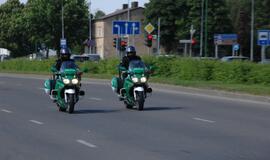 Klaipėdos kelių policininkai mokosi valdyti motociklus