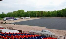 Gargždų "Bangos" stadiono remonto darbai