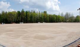 Gargždų "Bangos" stadiono remonto darbai