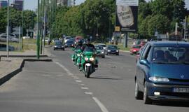 Klaipėdos kelių policininkai mokosi valdyti motociklus