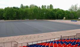 Gargždų "Bangos" stadiono remonto darbai