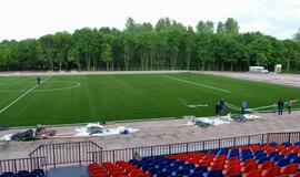 Gargždų "Bangos" stadiono remonto darbai