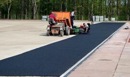 Gargždų "Bangos" stadiono remonto darbai
