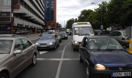 Dėl užtvertų gatvių - automobilių kamščiai