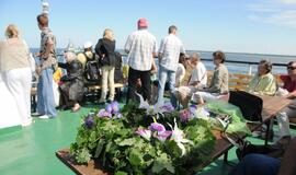 Dalia Grybauskaitė Klaipėdoje dalyvavo iškilmingoje žuvusiųjų jūroje pagerbimo ceremonijoje ir Etnografinėje pajūrio žvejo sodyboje surengtoje šventėje