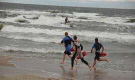 Antrojoje Melnragėje vyko gelbėtojų pratybos