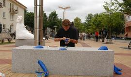 M. Mažvydo alėjoje dešimties skulptūrų pavidalu išryškėjo projektas "Balta alėja"