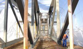 Naujausi vaizdai iš Klaipėdos arenos statybvietės