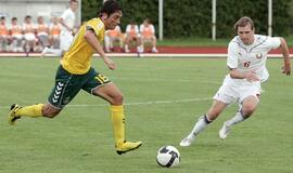 Lietuvos futbolininkai draugiškame mače pralaimėjo baltarusiams