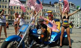 "Femen" aktyvistės paminėjo Ukrainos nepriklausomybės metines