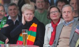 Lietuvos krepšininkus Vilniaus Rotušės aikštėje palaikė ir Dalia Grybauskaitė