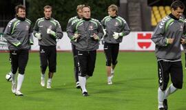 Lietuvos ir Škotijos futbolo rinktinės ruošiasi tarpusavio kovai