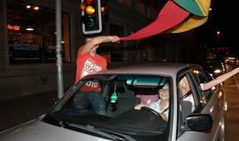 Lietuvos krepšininkai išvedė klaipėdiečius į gatves