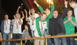 Lietuva pasitiko savo didvyrius - bronzą iškovojusią rinktinę