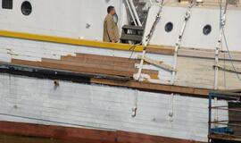 Burlaivį "Meridianas" apgadino rugpjūčio vėtros