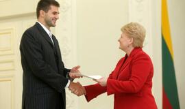 Lietuvos vyrų krepšinio rinktinei - prezidentės padėka