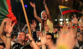 Lietuva pasitiko savo didvyrius - bronzą iškovojusią rinktinę