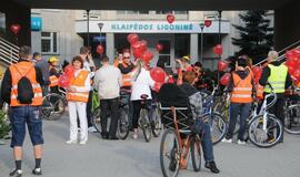 Klaipėdos medikai surengė dviračių žygį per miestą