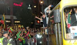 Lietuva pasitiko savo didvyrius - bronzą iškovojusią rinktinę